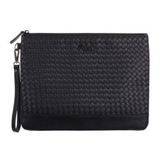 FILA 編織手拿包, 黑色