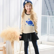 jackid 女童太空刷毛連身裙