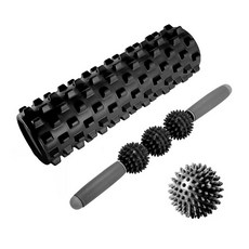 THE ZAKKA 健身滾筒+按摩球+按摩滾筒, 黑色的