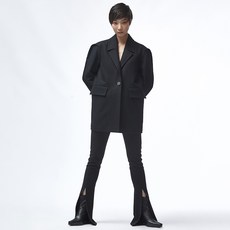 KUMANN YOO HYE JIN 女款開衩喇叭羊毛混紡打底褲