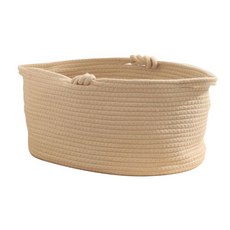 Thanks Gallery 手工編織藤條 Sensation 棉線收納籃 L TD0089, 駝色, 1個