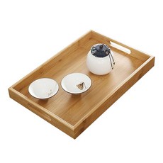 행복의모든것 사각 손잡이 우드 트레이 30 x 20 x 4 cm, 1개