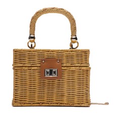 野餐藤編包 AA577-2, 棕色的, 1個