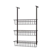 마음이음마켓 도어훅 선반 바구니3 39 x 13 x 61.5 cm, 블랙, 1개
