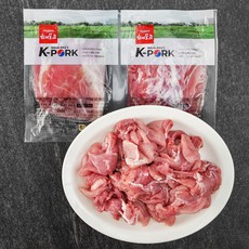 하이포크 뒷다리 불고기용 (냉장), 500g, 2팩