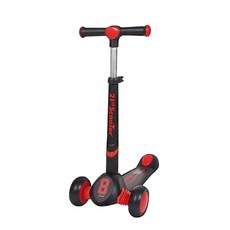 21st ScooTer 兒童歐風賽車款可折疊一鍵式滑板車, 時尚紅