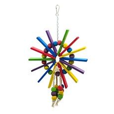 앵무새 장난감 대관람차 스몰 N21-08, 혼합색상, 1개