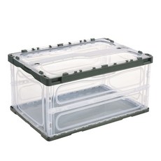 剝離透明折疊盒60L, 灰色的, 1個