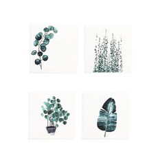 Dida 家居裝飾陶瓷方形杯墊4件組, 混合色, 1個