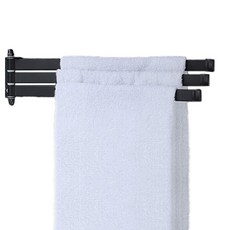 Mudas 多功能桿 浴室 廚房 毛巾 抹布 掛架 3桿, 黑色, 1個