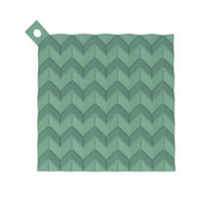 北歐風格方形矽膠隔熱墊, 薄荷, 1個