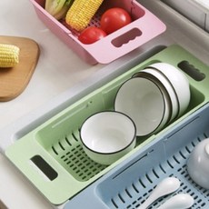 Oson長度可調節水槽瀝水架, 綠色