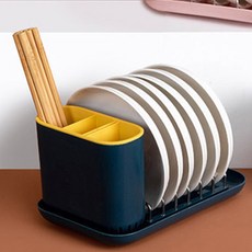 베러바이즈 주방 그릇 물받이 식기건조대 1단, 다크그린