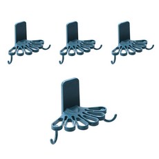 Selection 廚房擦手巾抹布掛架掛鉤, 藍色, 4個