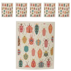 Obeunobeu吸收型圖案抹布 昆蟲 YJ08, 6個