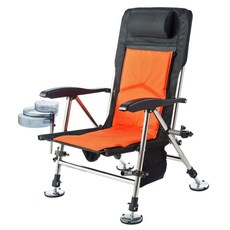 어크로스 한국형 두꺼운 접이식 낚시 의자 PJE06, 오렌지, 1개