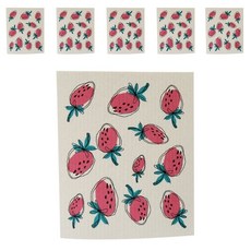 Ov&Ov吸水型圖案抹布 草莓 YJ38, 6個