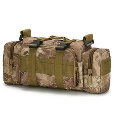 큐랑 아웃도어 스포츠 힙색, 브라운 밀리터리