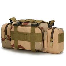 큐랑 아웃도어 스포츠 힙색, 베이지 밀리터리