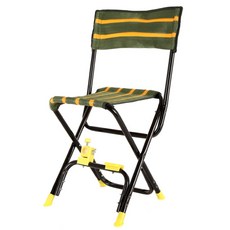 어크로스 캐주얼 휴대용 접이식 낚시 의자 PJE13, 옐로우 스트라이프, 1개