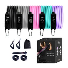 女用健身拉力繩 11件組, 混色