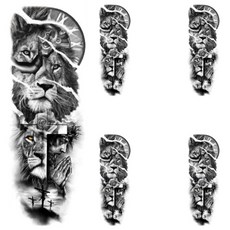 長手臂大型刺青紋身貼紙 TQB254, 混色, 5個