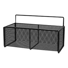 Dida免打孔鐵製收納籃 黑色, 1個