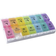 ezydose 7日 2格 按壓式藥盒 70309, 1個