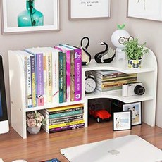 桌面弧形轉角書架, 白色