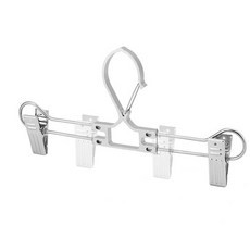 Living-S 可調節寬度簡約鋁製褲架, 銀色, 1個