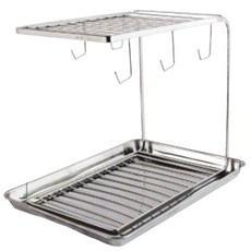 조이앤조이 스테인리스 거실 수납 컵 홀더, 실버, 1개