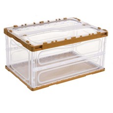 透明折疊箱收納盒 60L, 橘子, 1個