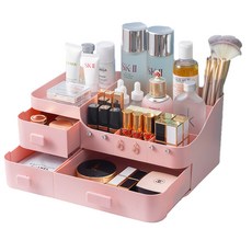 다쇼룸 액세서리 거치 기초 화장품 수납 화장대, 핑크, 1개