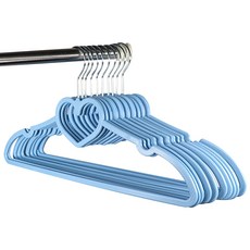 MarketA 領帶兩用愛心蝴蝶結衣架, 愛心藍, 10個