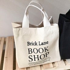 文字帆布手提包