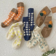 孩童印花中筒襪 A10 5雙