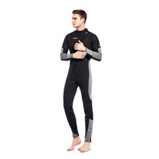 ZCCO 男士拉鍊衝浪服, 黑色