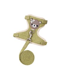 Haemil 寵物可愛胸背帶組 M, 綠色