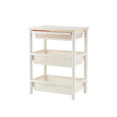 Beunet開放型托盤收納籃整理箱 3層 米色, 1個