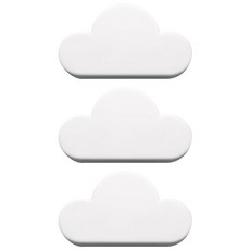 雲朵磁鐵 3入, 白色