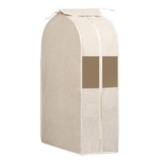 服飾掛衣防塵套 01 米色 小號, 1個, 1入