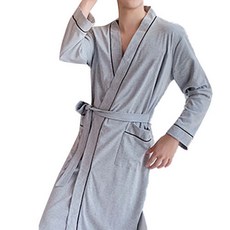 스타 남녀공용 심플 컬러 커플 샤워 가운 2XL, 02 그레이, 1개