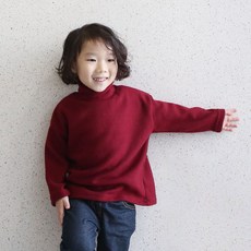 I Crayon兒童款彈性刷毛針織布高領