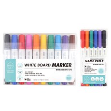 lifin 高級墨水板記號筆 10 色 + 姓名筆 6 色套組, 混色, 1套