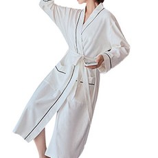 스타 남녀공용 심플 컬러 커플 샤워 가운 2XL, 03 화이트, 1개