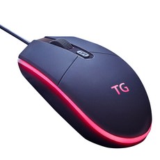 TGTrigem 靜音電競有線鼠標 TG-M1100L + MaxSteel 寬電競墊 X3-PAD 套組, 鼠標 (TG-M1100L), 墊 (X3-PAD), 黑（鼠標）、黑紅（墊）