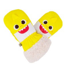 碰碰狐鯊魚可愛拇指滑雪手套兒童