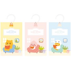 카카오프렌즈 에이프릴샤워 종이 샤쉐 인더하우스, 18g, 3개, 클린코튼