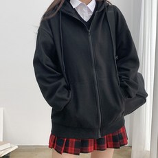 더매드문 베이직 오버핏 후드집업 일반