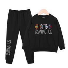 NYKIDS 印花圓領長袖T恤+鬆緊帶長褲 US044